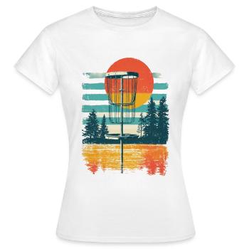 Basket And Chains Disc Golf Starter Sets - Frauen T-Shirt - Weiß - Vorne - AI Model Female 172 dark (172cm)
