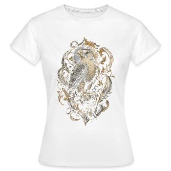 Falknerei Falkner - Frauen T-Shirt - Weiß - Vorne - AI Model Female 172 dark (172cm)