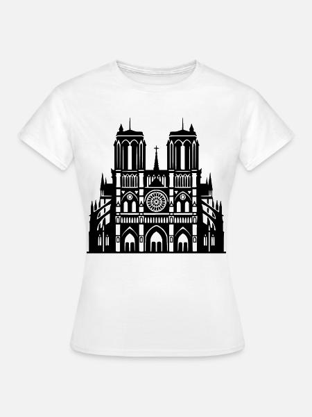 Notre-Dame de Paris  - Frauen T-Shirt - Weiß