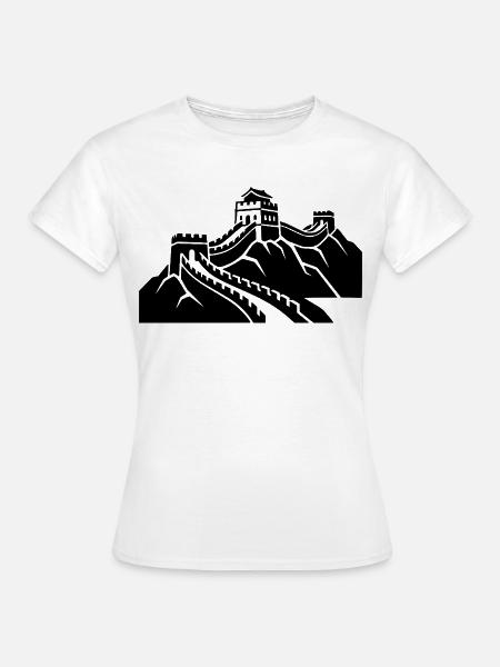 Chinesische Mauer - Frauen T-Shirt - Weiß