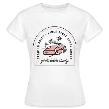 Mädchenbibelstunde - Frauen T-Shirt - Weiß - Vorne - AI Model Female 172 dark (172cm)