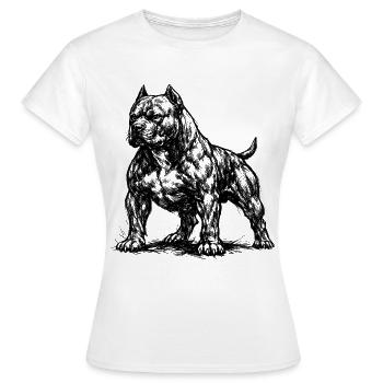 Muskulöser American Staffordshire Terrier - Frauen T-Shirt - Weiß - Vorne - AI Model Female 172 dark (172cm)