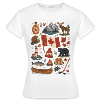 Kanada | Ahorn, Wildnis & Abenteuer - Frauen T-Shirt - Weiß - Vorne - AI Model Female 172 dark (172cm)