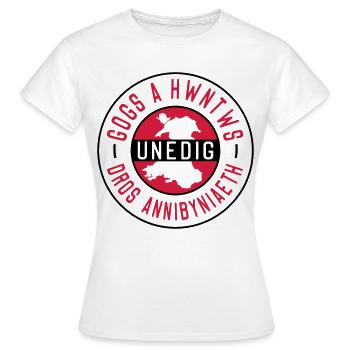 Gogs A Hwntws Unedig Dros Annibyniaeth - T-shirt Femme - blanc - Devant - AI Model Female 172 dark (172cm)