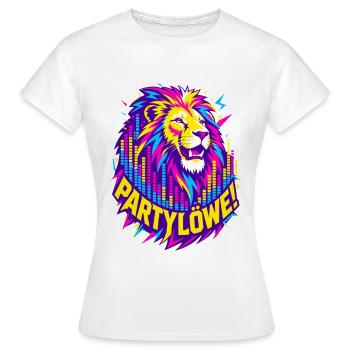 Partylöwe - Frauen T-Shirt - Weiß - Vorne - AI Model Female 172 dark (172cm)
