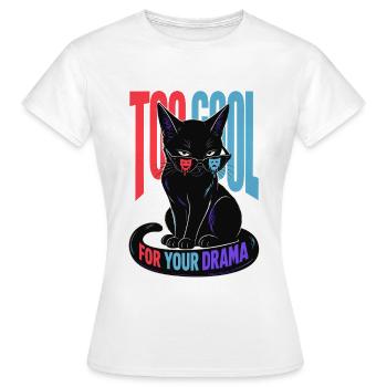 Cool Cat - Frauen T-Shirt - Weiß - Vorne - AI Model Female 172 dark (172cm)