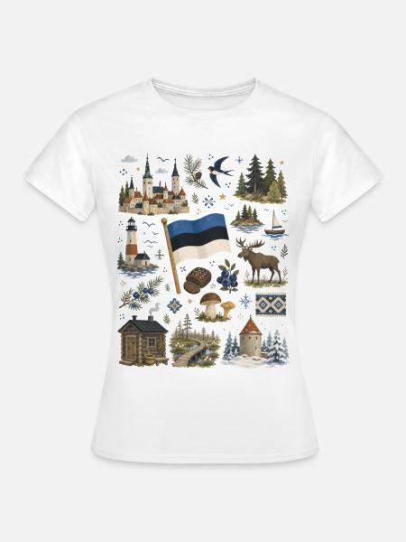 Estland | Ostsee, Wälder & Winterruhe - Frauen T-Shirt - Weiß