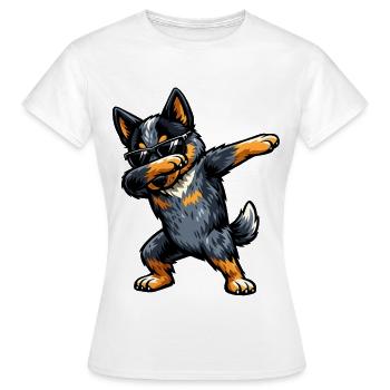 Dabbing Australian Cattle Dog - Women's T-Shirt - white - Front - AI Model Female 172 dark (172cm)