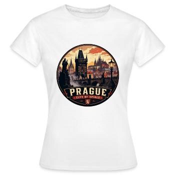 Prague City of Spires Vintage Badge - Women's T-Shirt - white - Front - AI Model Female 172 dark (172cm)