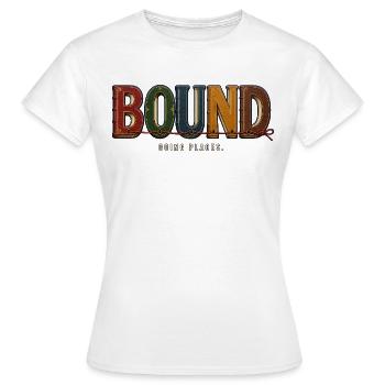 BOUND – Going Places | A book play on words - Women's T-Shirt - white - Front - AI Model Female 172 dark (172cm)