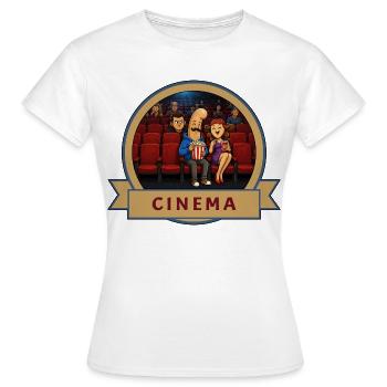 Kek & Ina au cinéma - gag de la vie - T-shirt Femme - blanc - Devant - AI Model Female 172 dark (172cm)