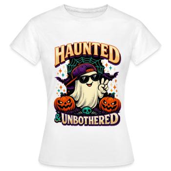 Halloween Ghost Geist Cool & Hanté - T-shirt Femme - blanc - Devant - AI Model Female 172 dark (172cm)