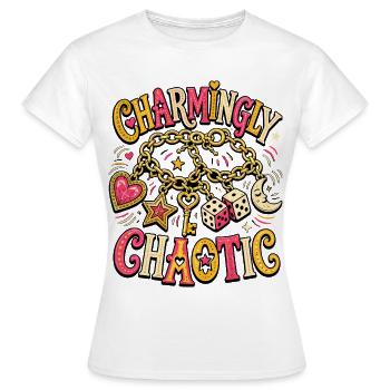 Charmingly Chaotic – Charm Chaos - Women's T-Shirt - white - Front - AI Model Female 172 dark (172cm)
