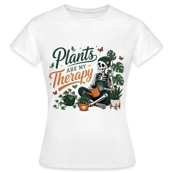 Les plantes sont mon squelette de thérapie Conception de plantes - T-shirt Femme - blanc - Devant - AI Model Female 172 dark (172cm)