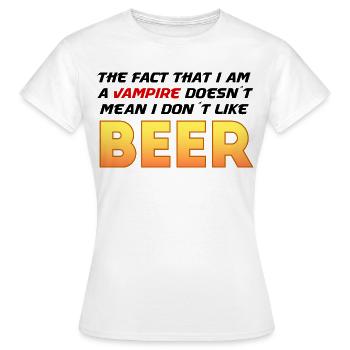 Vampire Bear Gradient Tee - Women's T-Shirt - white - Front - AI Model Female 172 dark (172cm)