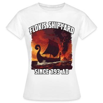 Incendie du chantier naval de Floki en 193 après J.-C. - T-shirt Femme - blanc - Devant - AI Model Female 172 dark (172cm)