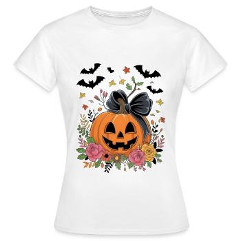 Citrouille d’Halloween - T-shirt Femme - blanc - Devant - AI Model Female 172 dark (172cm)