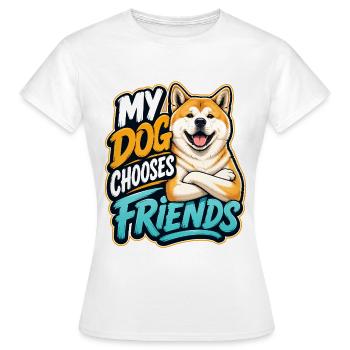 Akita - T-shirt Femme - blanc - Devant - AI Model Female 172 dark (172cm)