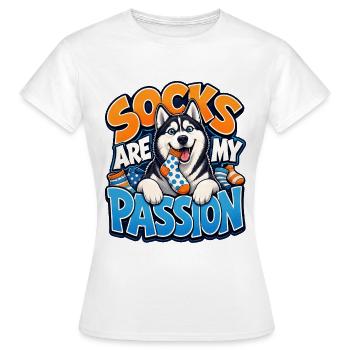 Siberian Husky - Women's T-Shirt - white - Front - AI Model Female 172 dark (172cm)