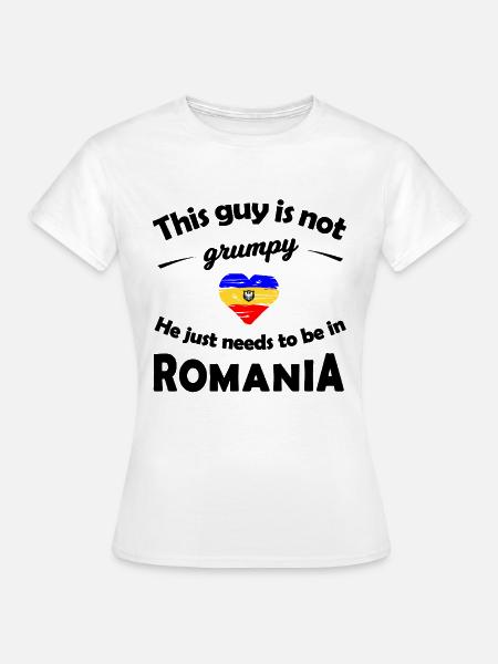 Buntes Romania Fanshirt - Frauen T-Shirt - Weiß