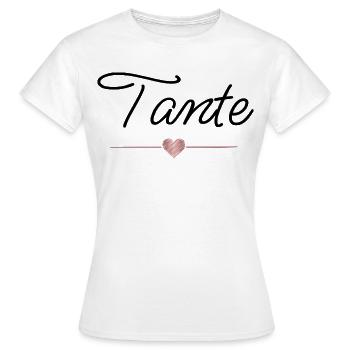 Tante Cœur Cadeau Personne Préférée de la Famille - T-shirt Femme - blanc - Devant - AI Model Female 172 dark (172cm)