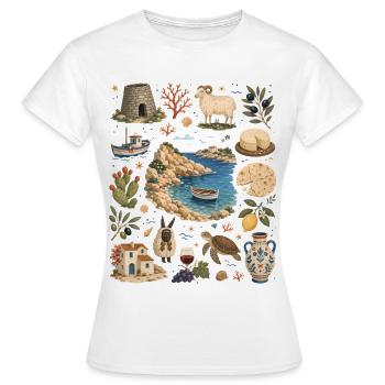 Sardinia | Coast, Nuraghi & Pleasure - Women's T-Shirt - white - Front - AI Model Female 172 dark (172cm)