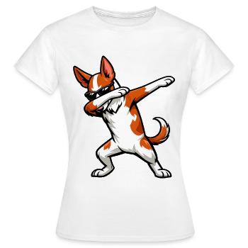 Dabbing Podenco Ibicenco - Frauen T-Shirt - Weiß - Vorne - AI Model Female 172 dark (172cm)