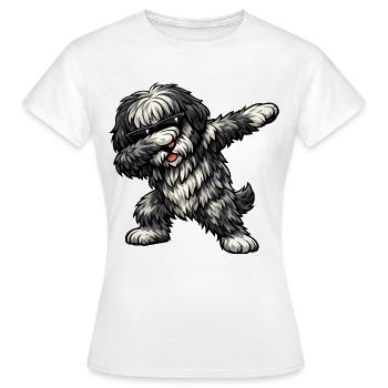 Dabbing Bergamo Shepherd Dog - Women's T-Shirt - white - Front - AI Model Female 172 dark (172cm)