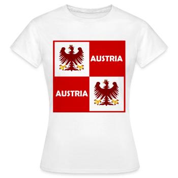 Double Eagle Rouge Blanc Bloc - T-shirt Femme - blanc - Devant - AI Model Female 172 dark (172cm)