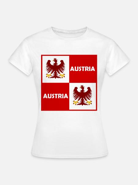 Doppeladler Rot Weiss Block - Frauen T-Shirt - Weiß