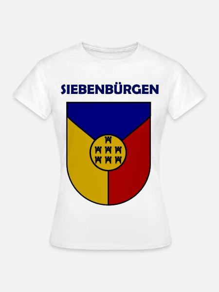 Siebenbürgen Schild mit Türmchen - Frauen T-Shirt - Weiß