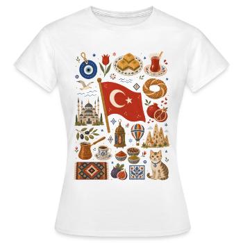 Turquie | Bosphore, plaisir et tradition - T-shirt Femme - blanc - Devant - AI Model Female 172 dark (172cm)