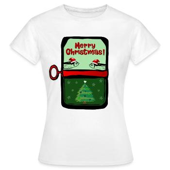 Joyeux Noël Poissons - T-shirt Femme - blanc - Devant - AI Model Female 172 dark (172cm)
