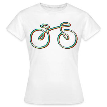 musique électronique dance, vélo - T-shirt Femme - blanc - Devant - AI Model Female 172 dark (172cm)