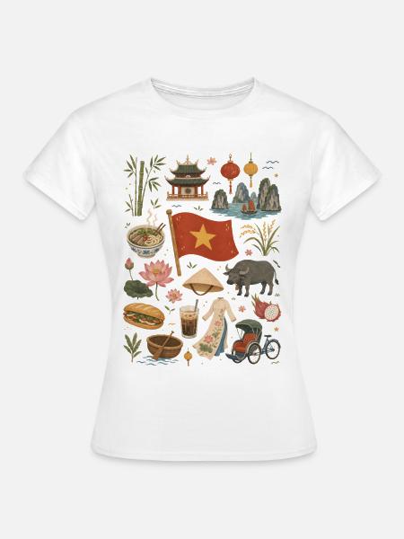 Vietnam Liebe | Kultur & Fernweh - Frauen T-Shirt - Weiß