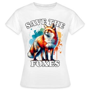 Red Fox Fox Save Fox - Women's T-Shirt - white - Front - AI Model Female 172 dark (172cm)
