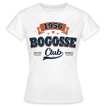 Cadeau 70 Ans Homme 1956 – Bogosse Club - T-shirt Femme - blanc - Devant - AI Model Female 172 dark (172cm)