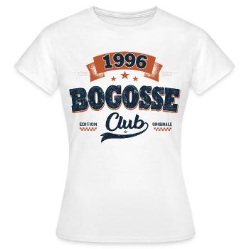 Men's 30th Anniversary Gift 1996 – Bogosse Club - Women's T-Shirt - white - Front - AI Model Female 172 dark (172cm)