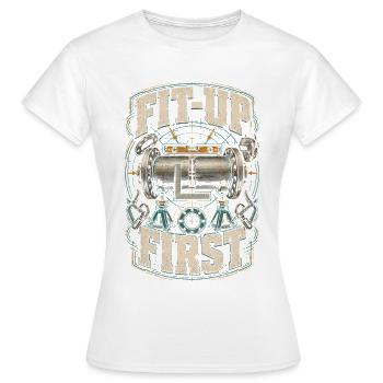 Pipelayer Piping Fitter Fit Up First - Women's T-Shirt - white - Front - AI Model Female 172 dark (172cm)