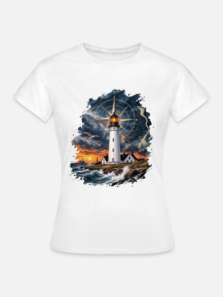 Leuchtturm - Frauen T-Shirt - Weiß