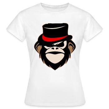 Monkey with Red Band Top Hat - Women's T-Shirt - white - Front - AI Model Female 172 dark (172cm)
