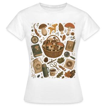 Mushroom Hunt | Mushroom picking & mycology - Women's T-Shirt - white - Front - AI Model Female 172 dark (172cm)