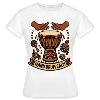 HAND DRUM CALM - Women's T-Shirt - white - Front - AI Model Female 172 dark (172cm)