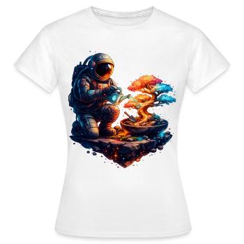 Bonsaï Jardinier Cosmique - T-shirt Femme - blanc - Devant - AI Model Female 172 dark (172cm)