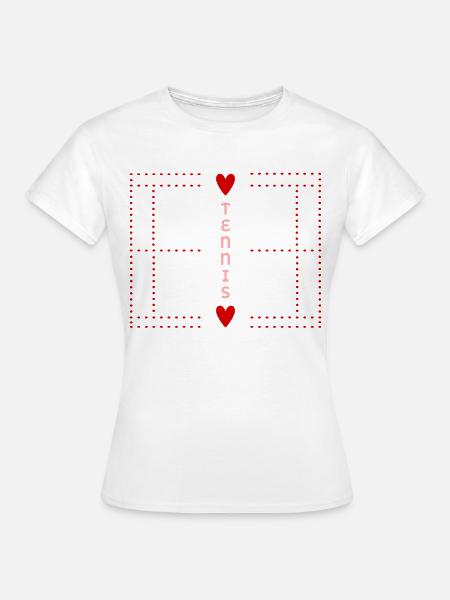 Tennisplatz - Frauen T-Shirt - Weiß