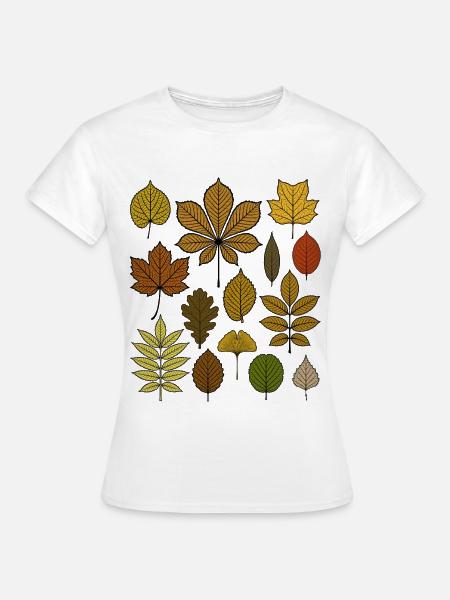 Herbstlaub Farbenspiel | Natur | Herbst - Frauen T-Shirt - Weiß