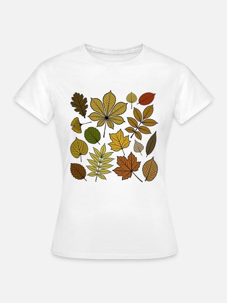 Herbstlaub Farbenspiel | Natur | Herbst - Frauen T-Shirt - Weiß