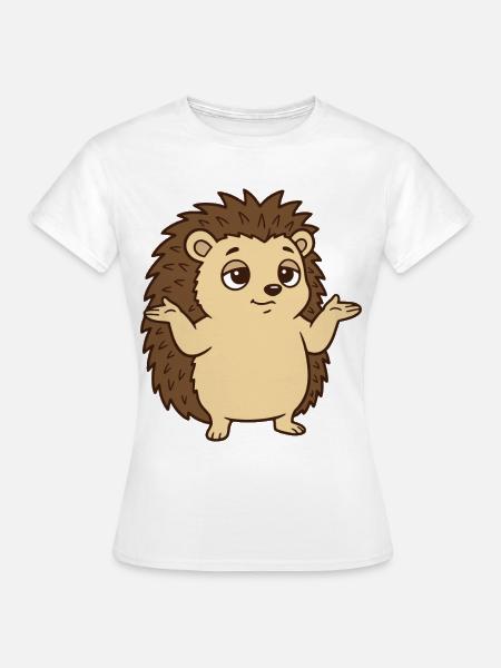 Igel Schulterzucken - Frauen T-Shirt - Weiß
