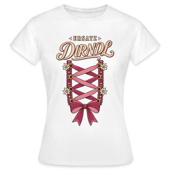 Ersatz Dirndl - Oktober Tracht Volksfest - Frauen T-Shirt - Weiß - Vorne - AI Model Female 172 dark (172cm)