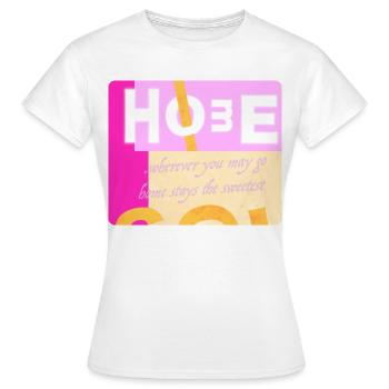Hope Neon Collage Typo - Frauen T-Shirt - Weiß - Vorne - AI Model Female 172 dark (172cm)
